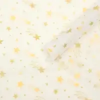 Бумага упаковочная тишью, новогодняя упаковка "Полет",50 х 66 см.