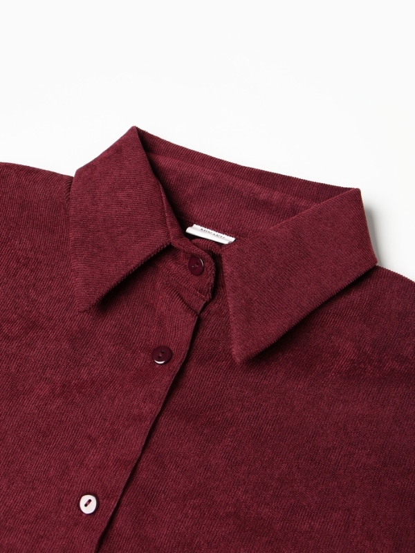 Рубашка женская (1), MINAKU, цвет бордовый, р-р 48