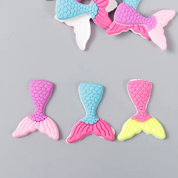 Декор для творчества резина "Хвост русалки" набор 15 шт 3,5х2,7 см