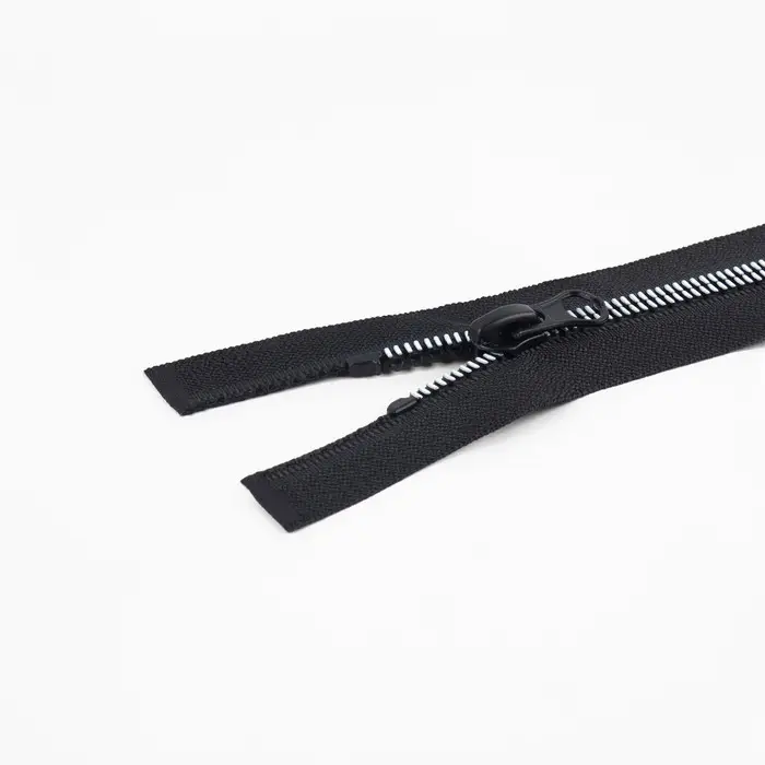 Молния &laquo;Трактор&raquo;, №5, разъёмная, замок автомат, 80 см, чёрная, белая