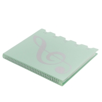 Нотная папка - 30 файлов 60 листов зеленая