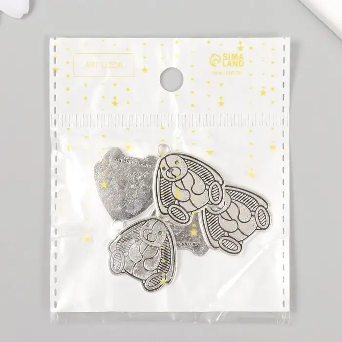 Декоративный элемент для творчества &laquo;Арт Узор. Милый зайка&raquo;, 2.5&times;2.6 см