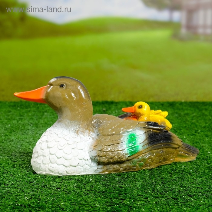 Садовая фигура из гипса «Утка с утятами», 15×32×12 см Садовая фигура из гипса «Утка с утятами», 15×32×12 см