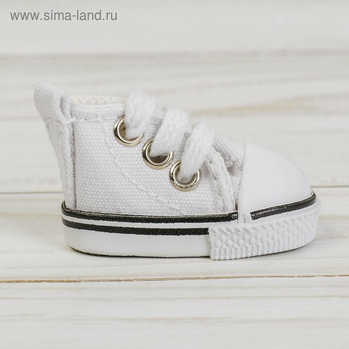 Кеды для кукол, длина подошвы 5,3 см, цвет белый