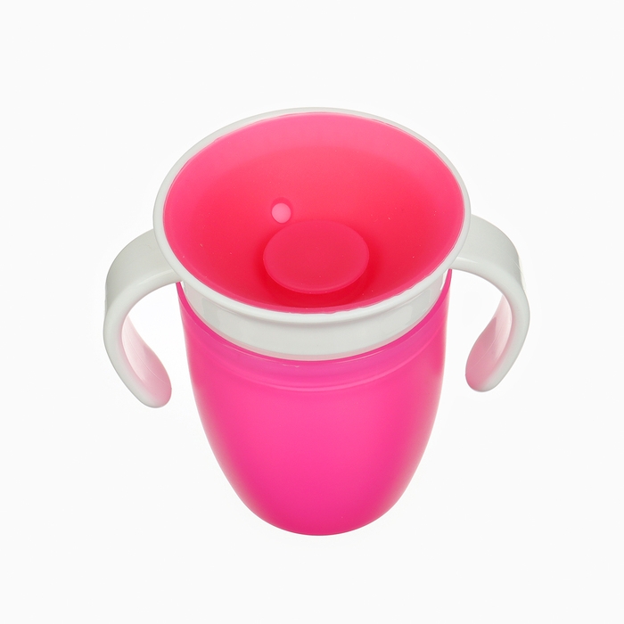 Поильник - непроливайка детский тренировочный &laquo;360&deg;&raquo;, 240 мл., с ручками, цвет бирюзовый