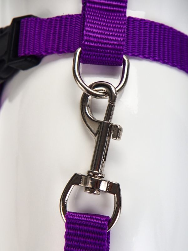 Комплект для кошек, ширина 1,5 см, ОШ 16,5-27 см, ОГ 21-35 см, поводок 120 см, фиолетовый