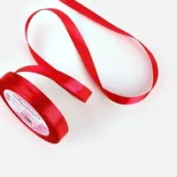 Лента атласная, 12 мм, 23&plusmn;1 м, красная №26