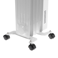 Обогреватель Centek CT-6221-5, масляный, напольный, 1000 Вт, 12.5 м&sup2;, 5 секций, бело-чёрный