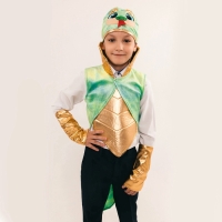 Карнавальный костюм детский &laquo;Новогодний змей&raquo;: жилетка, нагрудник, шапка, нарукавники, рост 116-128 см