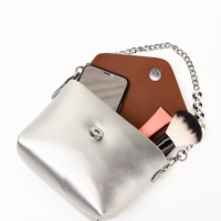 Сумка женская, 27*7*12, отд на молнии, длин ремень, серебро Сумка женская, 27*7*12, отд на молнии, длин ремень, серебро