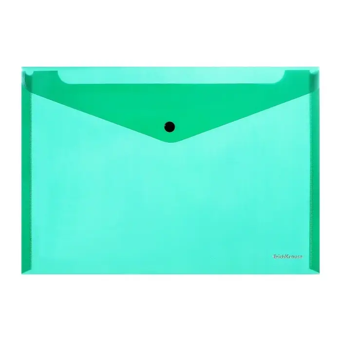 Папка-конверт на кнопке А4, 140 мкм, ErichKrause Fizzy Classic, непрозрачная, микс