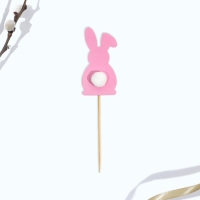 Топпер для украшения кулича &laquo;Кролик&raquo; на пасху, 7 х 3,7 см