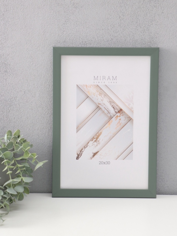 Фоторамка пластик "МИРАМ" 20х30 см, зелёный