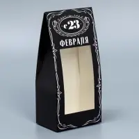 Коробка кондитерская складная, упаковка &laquo;23 февраля&raquo;, 9 х 19 х 6 см