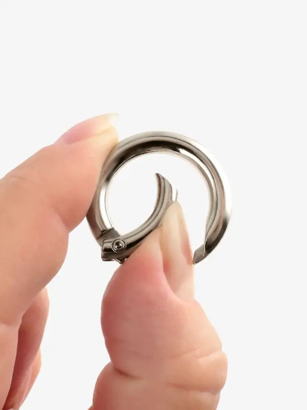 Кольца-карабины 7гр d20/28мм 4мм (наб 2шт цена за наб) серебряный TR