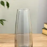 Ваза стекло настольная "Кэнди" 22х9х6,5 см, серый