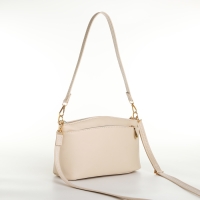 Сумка женская кросс-боди на молнии, цвет бежевый