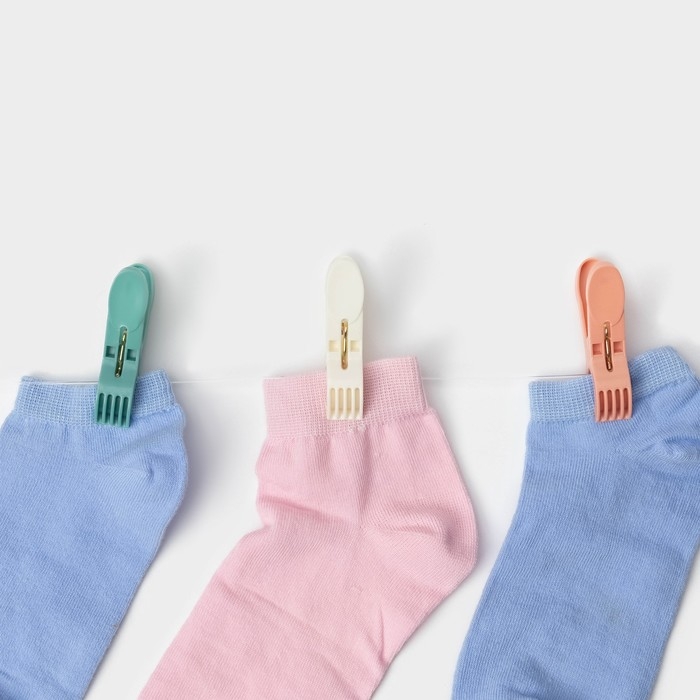 Прищепки бельевые Доляна, 24 шт, 7&times;1,5 см, ширина низа 4,5 см