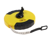 Рулетка геодезическая ТУНДРА, ПВХ лента, закрытый корпус, 20 м х 15 мм