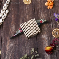 Сувенирный музыкальный инструмент "Трещотка крокодил пятнистый" дерево 4x27x9 см МИКС