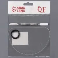 Набор д/нанесения макияжа 2 пред: палитра, кисть пластик/металл пакет QF