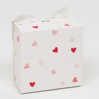 Подарочная коробка сборная с окном I LOVE YOU, 11.5&times;11.5&times;5 см