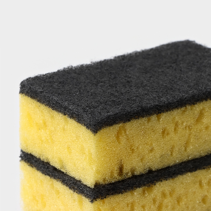 Губка бытовая &laquo;Королевская Лилия&raquo;, 450 г/м2, 105&times;65&times;35 мм, абразивное полотно