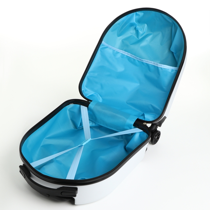 Чемодан детский 30 л (S), отдел на молнии, цвет белый Чемодан детский 30 л (S), отдел на молнии, цвет белый