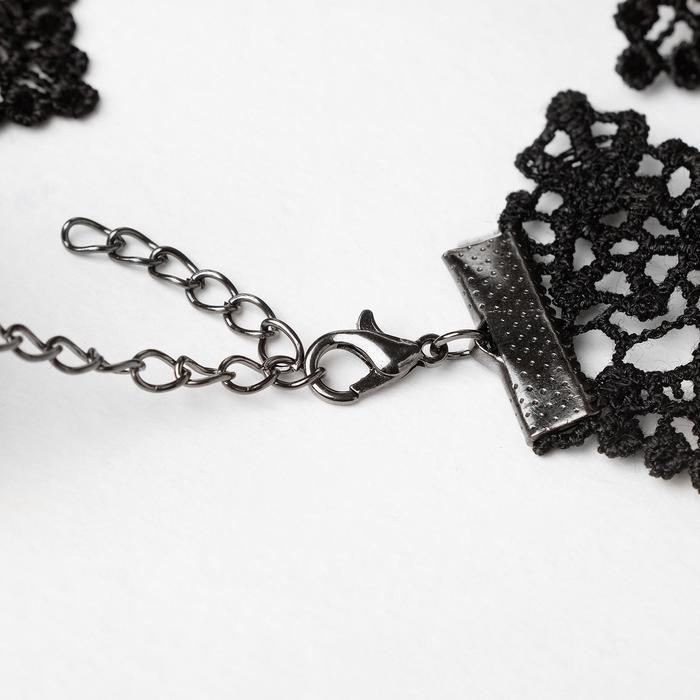 Чокер &laquo;Госпожа&raquo; осколки и цепочки, цвет чёрный ,30см