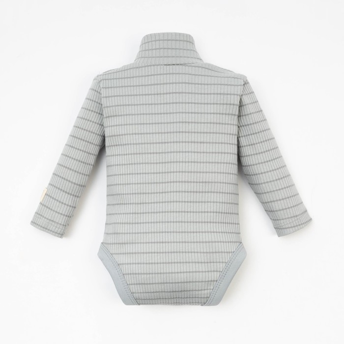 Боди (водолазка) Крошка Я, BASIC LINE, рост 68-74 см, полоска серая