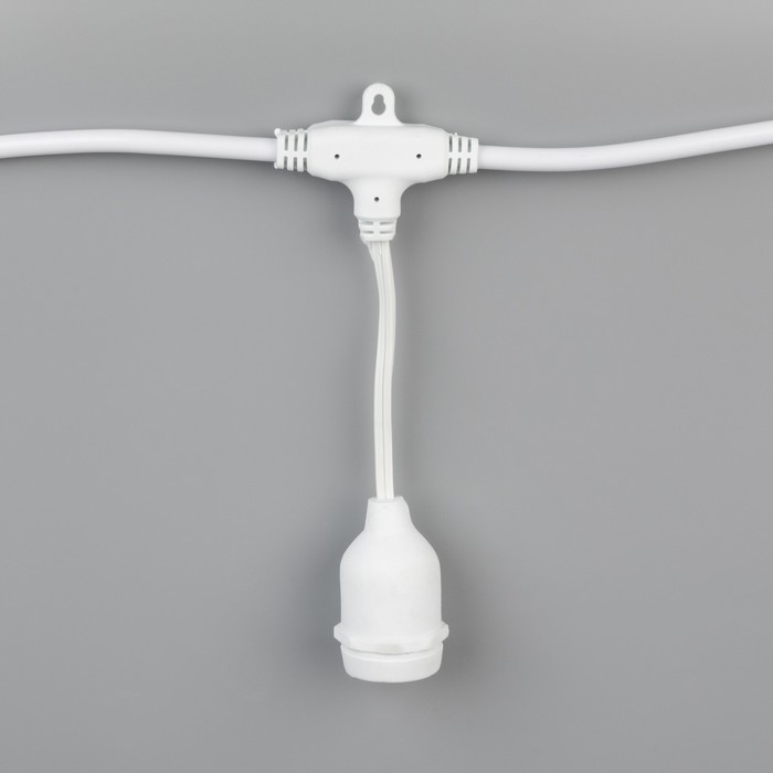 Гирлянда &laquo;Ретро белт-лайт&raquo; 10 м, IP54, УМС, белая нить, шаг 100 см, Е27 (без ламп), 220 В