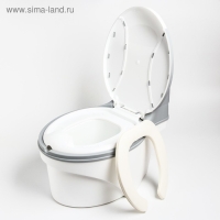 Горшок-унитаз, цвет белый/серый