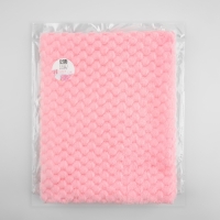 Лоскут плюш &laquo;Соты&raquo;, 50 &times; 50 см, 220 г/м, цвет розовый №34