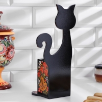 Подставка под ложки &laquo;Котик&raquo;, хохлома