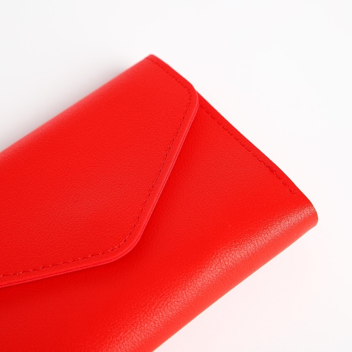 Кошелёк женский на кнопке, цвет красный Кошелёк женский на кнопке, цвет красный