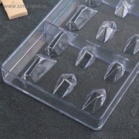 Форма для шоколада и конфет KONFINETTA &laquo;Драгоценные камни&raquo;, 33&times;16,2 см, 16 ячеек, 2,5&times;3/4,5 см, цвет прозрачный