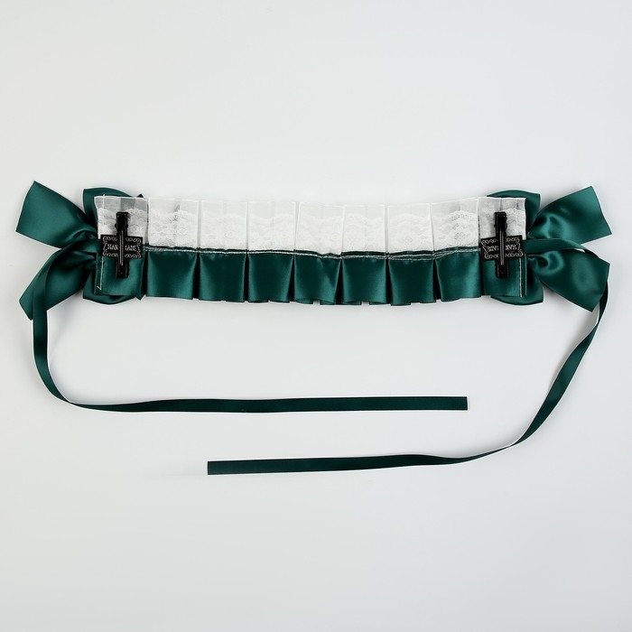 Карнавальная повязка &laquo;Лолита&raquo;, цвет зелёный с белым кружевом