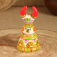 Филимоновская игрушка колокольчик &laquo;Корова&raquo;, 10-12 см