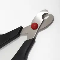 Ножницы-когтерезы средние с упором для пальца, 13.5&times;6.5&times;0.8 см, эконом, МИКС