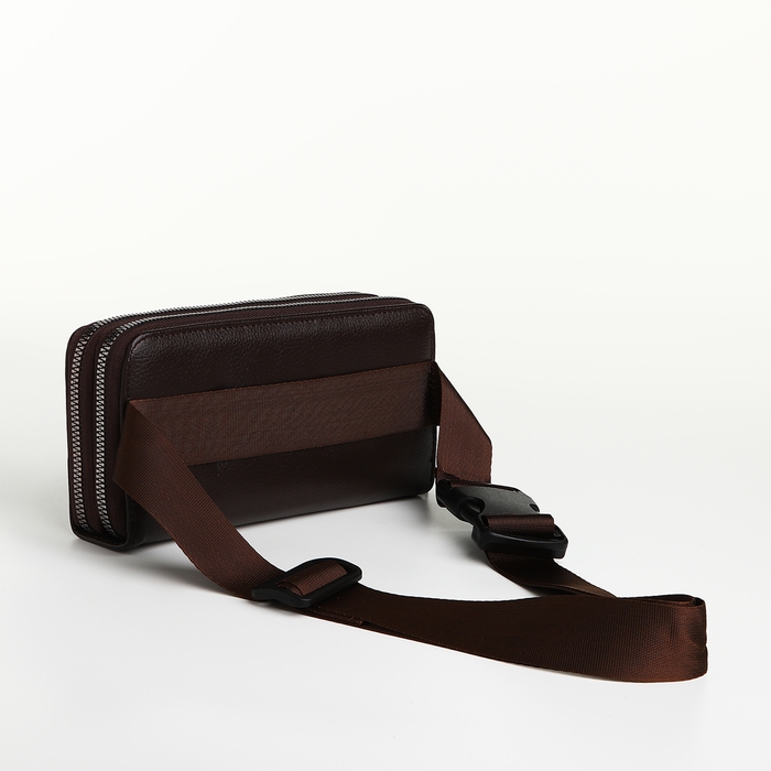 Портмоне-клатч мужской на молнии TEXTURA, цвет коричневый Портмоне-клатч мужской на молнии TEXTURA, цвет коричневый