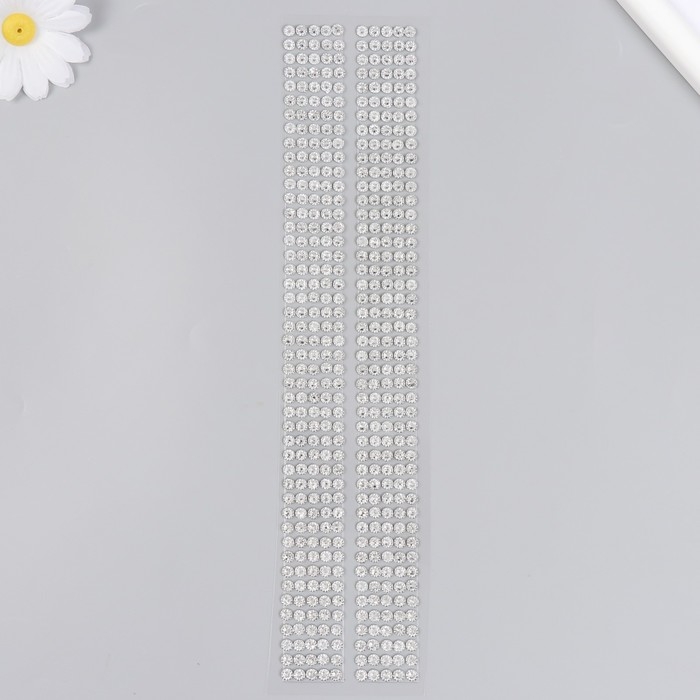 Полубусины самоклеющиеся d 5 мм, серебро