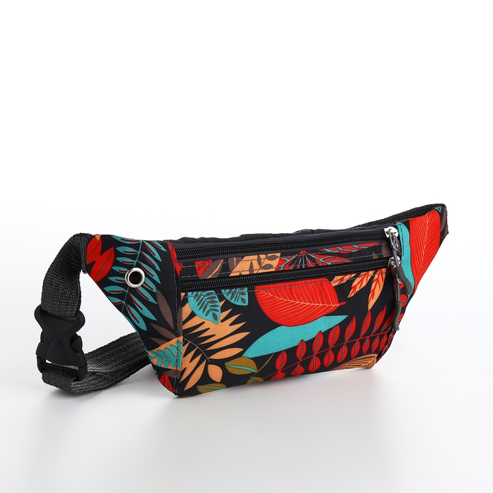 Поясная сумка на молнии, 2 наружных кармана, цвет разноцветный Поясная сумка на молнии, 2 наружных кармана, цвет разноцветный