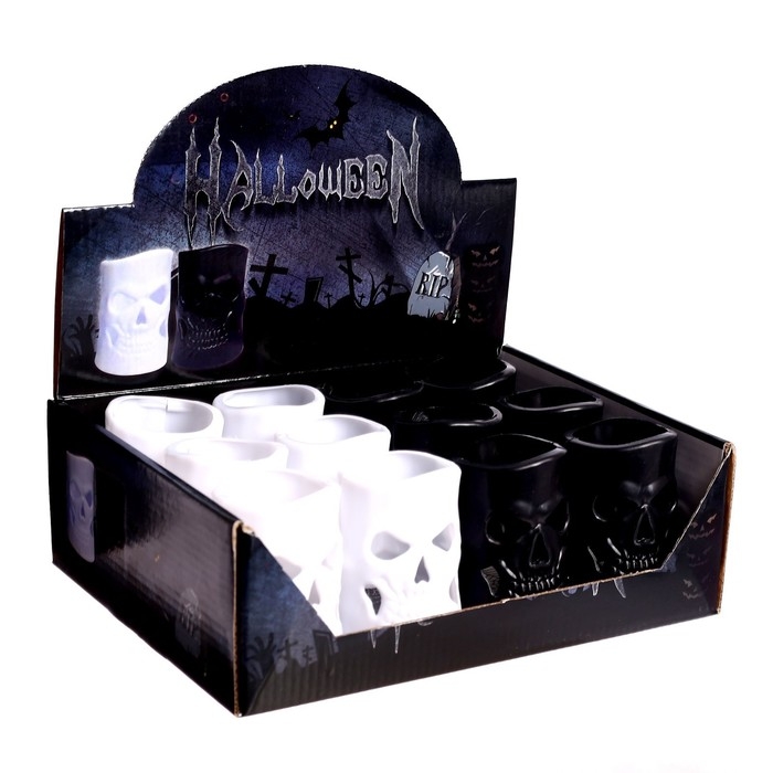 Свеча светодиодная «Череп», виды МИКС Свеча светодиодная «Череп», виды МИКС