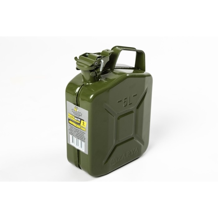Канистра для ГСМ ZARYA, стальная, 5 л, металлическая, крышка с рычагом Канистра для ГСМ ZARYA, стальная, 5 л, металлическая, крышка с рычагом