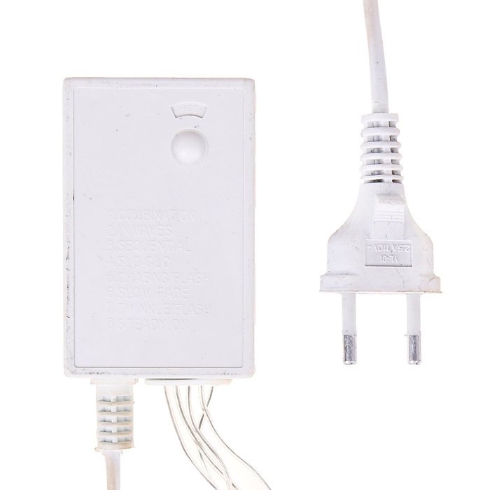 Гирлянда &laquo;Бахрома&raquo; 4 &times; 0.6 м, IP44, прозрачная нить, 180 LED, свечение зелёное, 8 режимов, 220 В