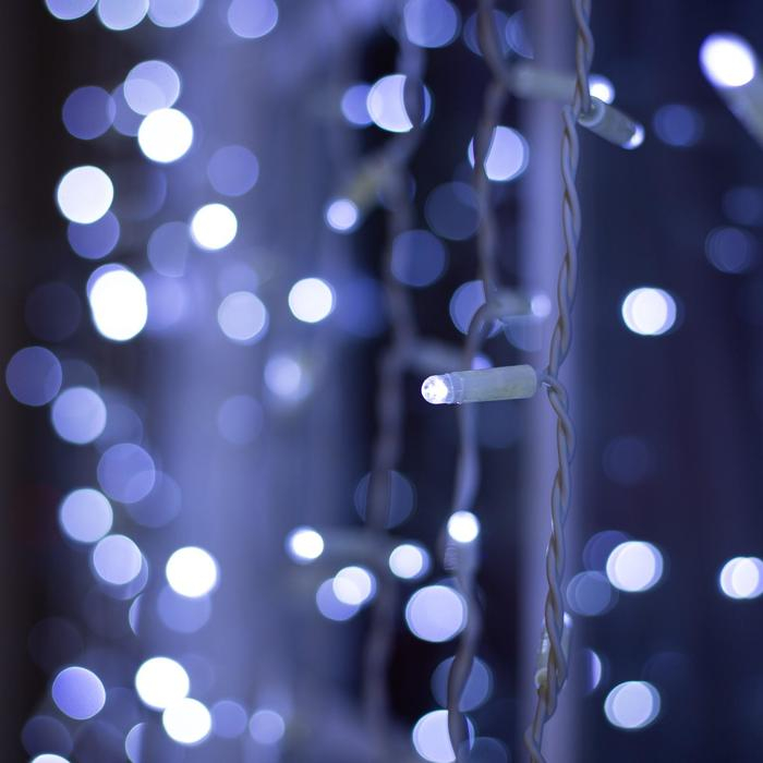 Гирлянда &laquo;Занавес&raquo; 2 &times; 9 м, IP65, УМС, белая нить, 1800 LED, свечение белое, 220 В