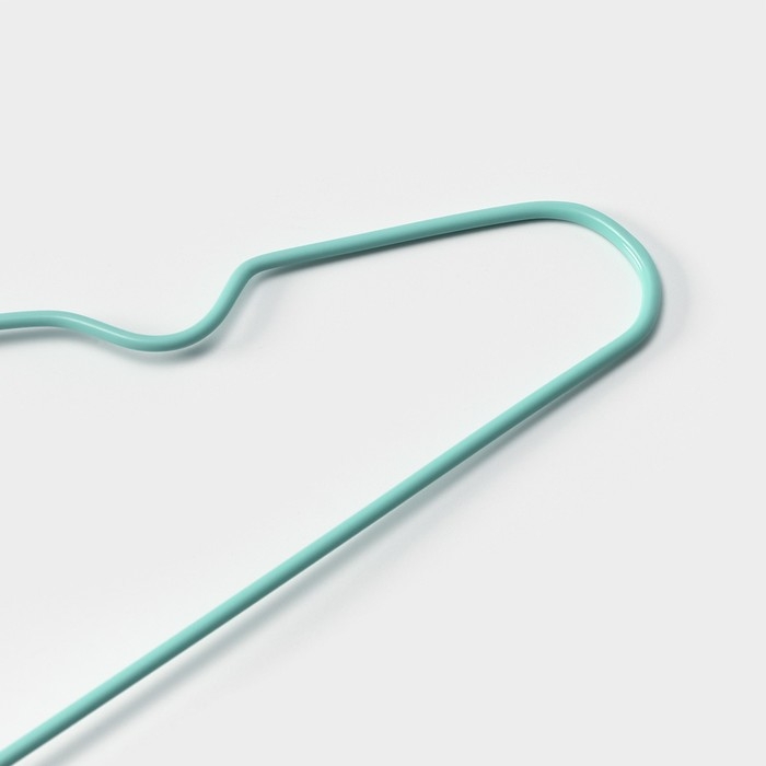 Плечики - вешалки для одежды антискользящие Доляна, 40&times;19 см, 10 шт, цвет зелёный