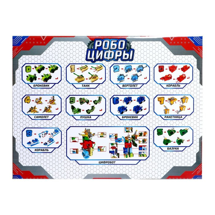Набор роботов &laquo;Робо цифры 0 - 9&raquo;, трансформируются, 10 роботов в1
