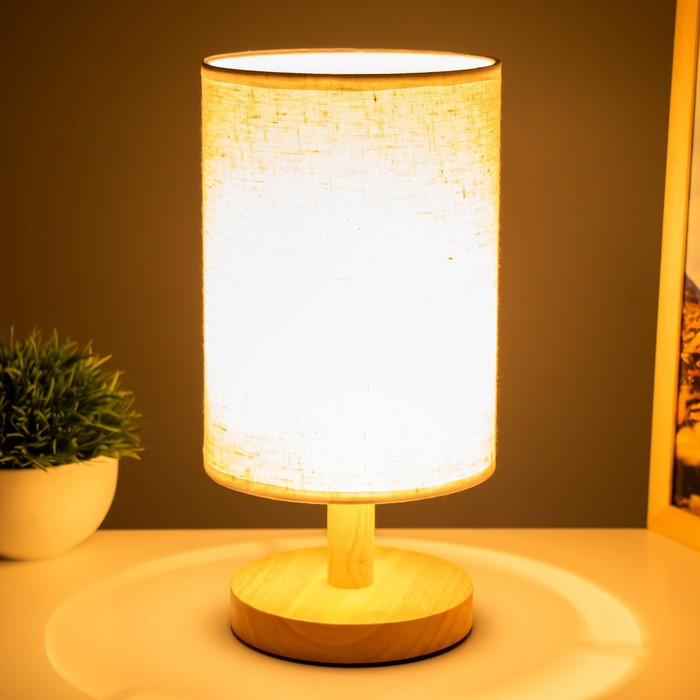 Лампа настольная "Брюссель" 1х40Вт E27 белый 14х14х27 см RISALUX