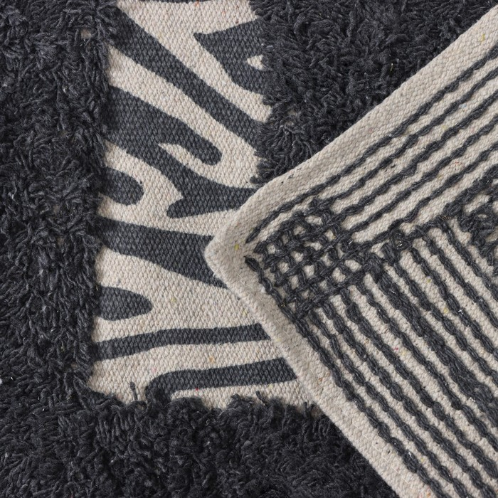 Коврики для ванной и туалета Доляна &laquo;Зебра&raquo;, 2 шт: 40&times;40, 40&times;60 см,